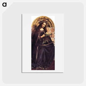 アートポストカード-The Ghent Altarpiece, The Virgin Mary - ヤン ファン エイク Postcard.