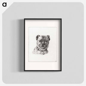 アートポスター-Dog head with a collar - ジャン ベルナール Poster.