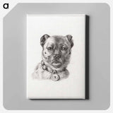 アートパネル-Dog head with a collar - ジャン ベルナール Canvas.