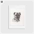 アートポストカード-Dog head with a collar - ジャン ベルナール Postcard.