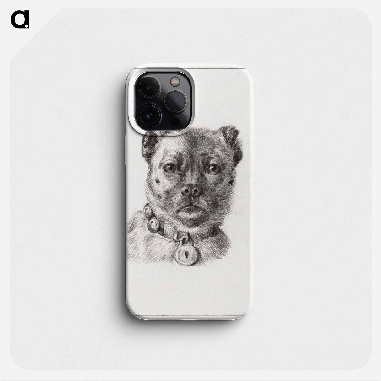 Dog head with a collar - Jean Bernard Phone Case.