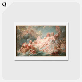 アートポストカード-The Birth of Venus - ジャン オノレ フラゴナール Postcard.
