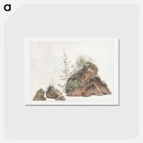アートポストカード-Overgrown Rocks
 - ジョセフス アウグストゥス クニップ Postcard.