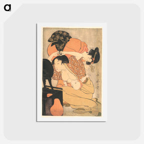 アートポストカード-Mother and Child - 喜多川 歌麿 Postcard.