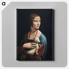アートパネル-Lady with an Ermine - レオナルド ダ ヴィンチ Canvas.
