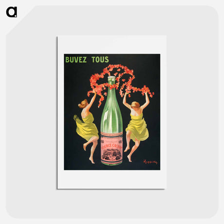 アートポストカード-Drink all Evian-Cachat - レオネット カピエッロ Postcard.
