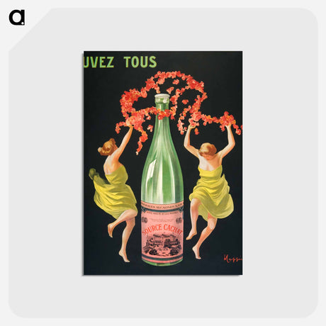 アートポストカード-Drink all Evian-Cachat - レオネット カピエッロ Postcard.