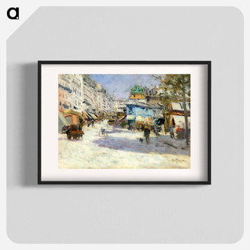 Rue Lepic, at the corner of Rue Puget and Place Blanche - Louis Abel-Troussier Poster.