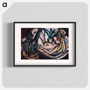 アートポスター-Studio (Female Nude and Sculpture)
 - マックス ベックマン Poster.