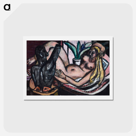 アートポストカード-Studio (Female Nude and Sculpture)
 - マックス ベックマン Postcard.