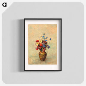 アートポスター-Flowers in a Vase - オディロン ルドン Poster.