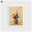 アートポストカード-Flowers in a Vase - オディロン ルドン Postcard.