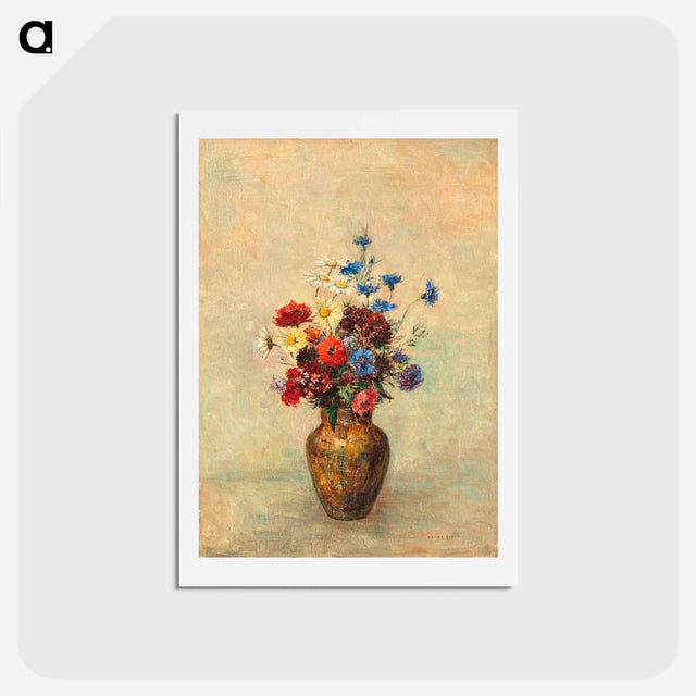 アートポストカード-Flowers in a Vase - オディロン ルドン Postcard.