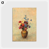 アートポストカード-Flowers in a Vase - オディロン ルドン Postcard.