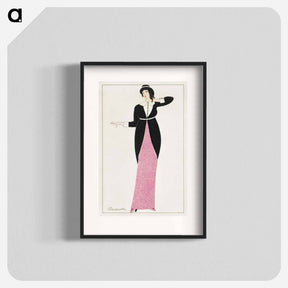 アートポスター-Woman in a long tubular dress - オットー フリードリヒ カール レンデッケ Poster.