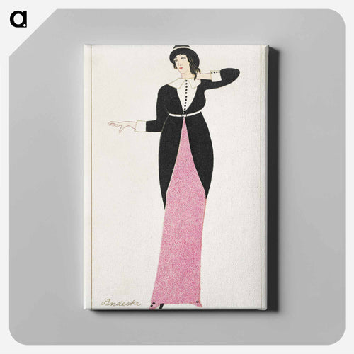 Woman in a long tubular dress - オットー フリードリヒ カール レンデッケ Canvas.