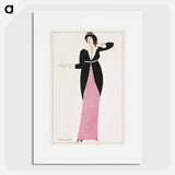 Woman in a long tubular dress - オットー フリードリヒ カール レンデッケ Poster.