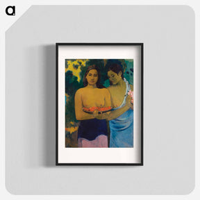 アートポスター-Two Tahitian Women - ポール ゴーギャン Poster.