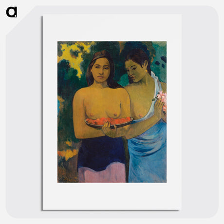 Two Tahitian Women - Paul Gauguin Poster.