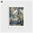 アートポストカード-Trees in Bird Garden - ポール ナッシュ Postcard.