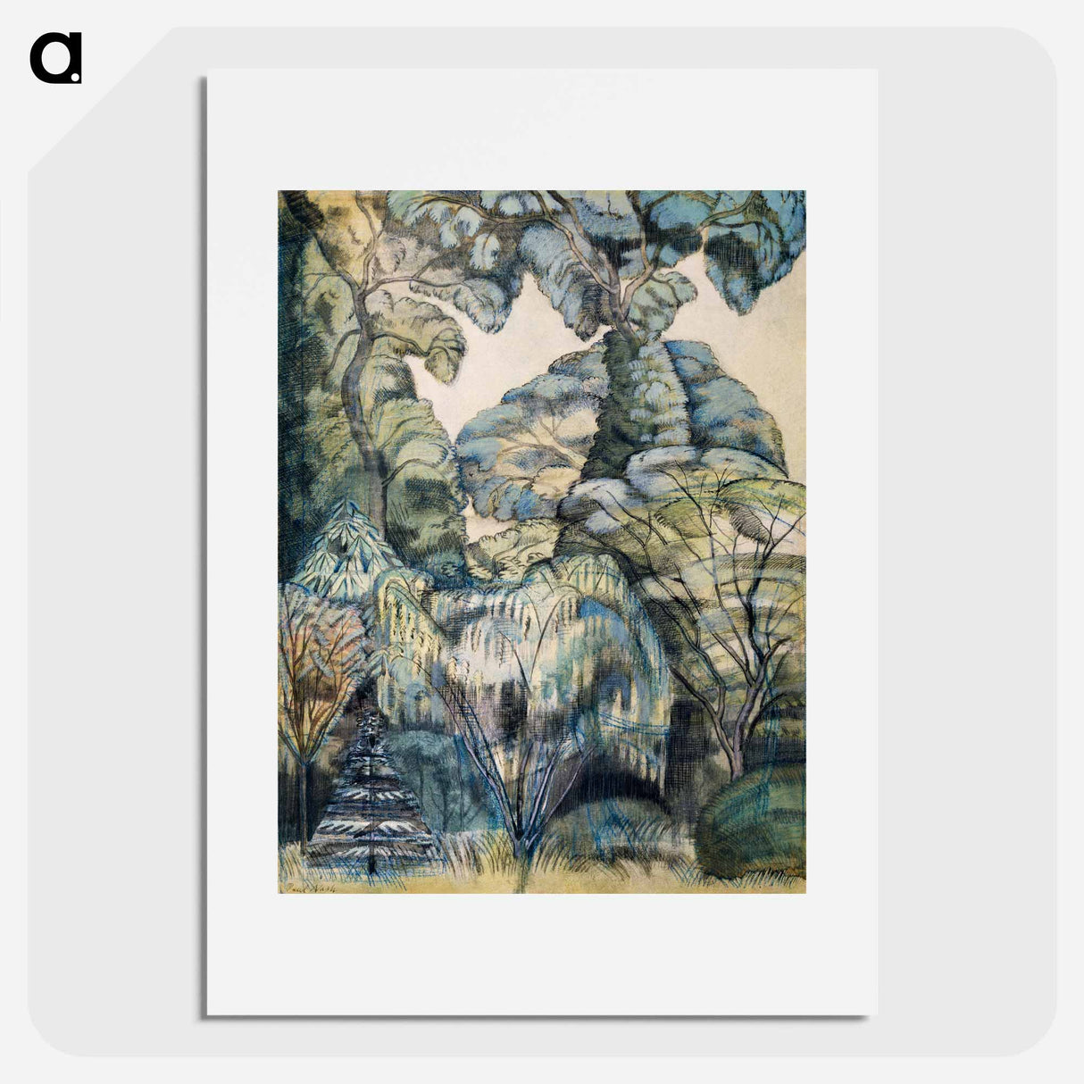 Trees in Bird Garden - ポール ナッシュ Poster.