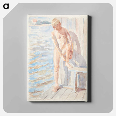 アートパネル-Boy after the bath
 - ピーター ハンセン Canvas.