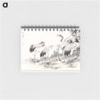 アートメモ帳-Japanese Crane and Bamboo Illustration
 - 鳥類図鑑 Memo.