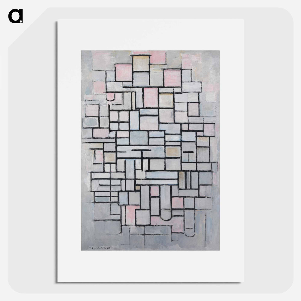 Composition No IV - Piet Mondrian Poster.