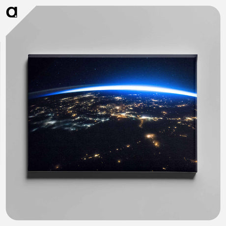 アートパネル-Nocturnal Hemispheric Illumination
 - 地球 Canvas.