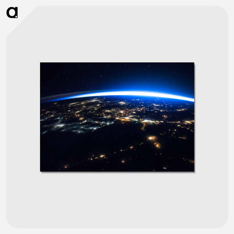 アートポストカード-Nocturnal Hemispheric Illumination
 - 地球 Postcard.