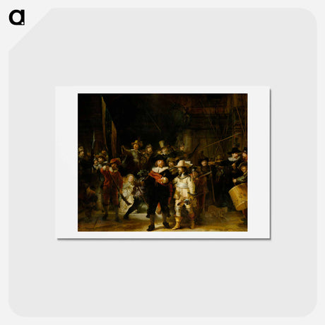 アートポストカード-The Nightwatch - レンブラント ファン レイン Postcard.