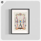 アートポスター-Guide for Constructing the Letter A
 - 書道のお手本 Poster.