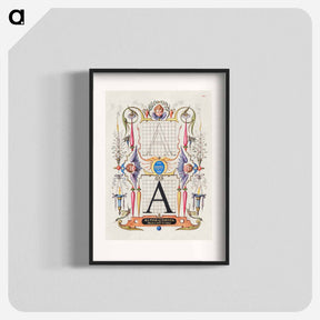 アートポスター-Guide for Constructing the Letter A
 - 書道のお手本 Poster.