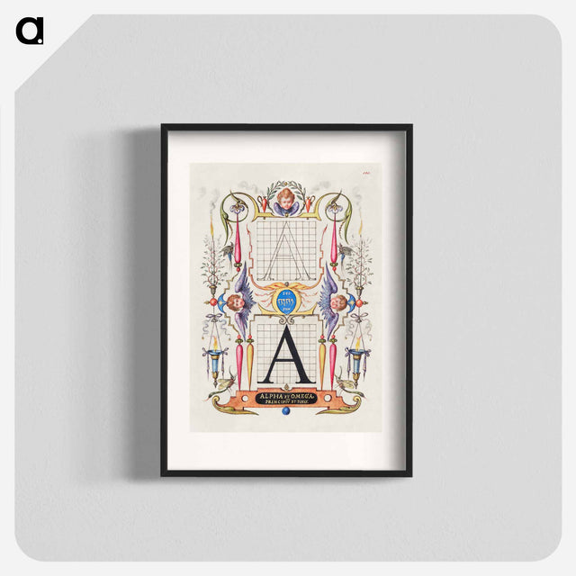 アートポスター-Guide for Constructing the Letter A
 - 書道のお手本 Poster.