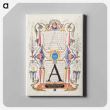 アートパネル-Guide for Constructing the Letter A
 - 書道のお手本 Canvas.