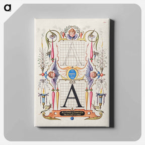 アートパネル-Guide for Constructing the Letter A
 - 書道のお手本 Canvas.