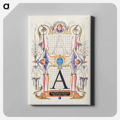 アートパネル-Guide for Constructing the Letter A
 - 書道のお手本 Canvas.