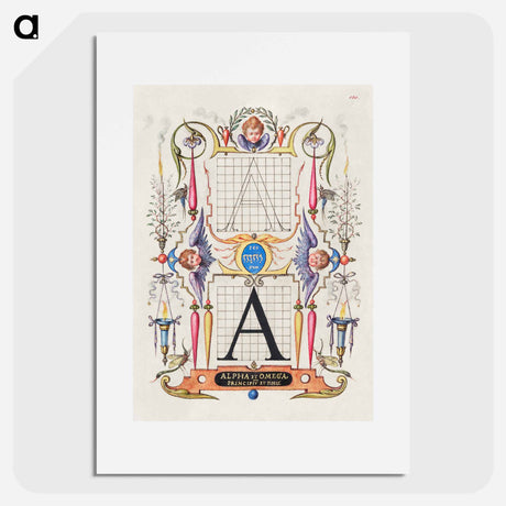 アートポスター-Guide for Constructing the Letter A
 - 書道のお手本 Poster.