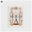 アートポストカード-Guide for Constructing the Letter A
 - 書道のお手本 Postcard.