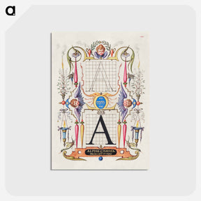 アートポストカード-Guide for Constructing the Letter A
 - 書道のお手本 Postcard.