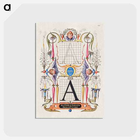 アートポストカード-Guide for Constructing the Letter A
 - 書道のお手本 Postcard.