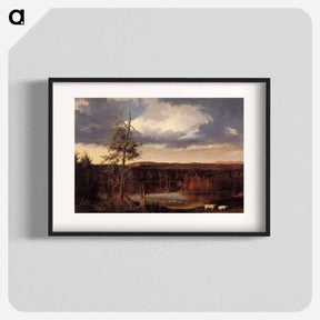 アートポスター-Landscape, the Seat of Mr Featherstonhaugh in the Distance - トーマス コール Poster.