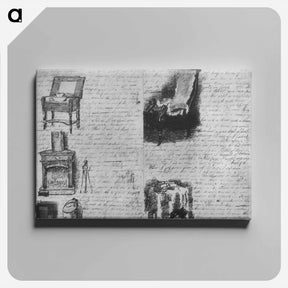 アートパネル-Illustrated letter written to his family - トーマス エイキンズ Canvas.