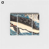 Miyamoto no Musashi Attacking the Giant Whale - 歌川 国芳 Memo.
