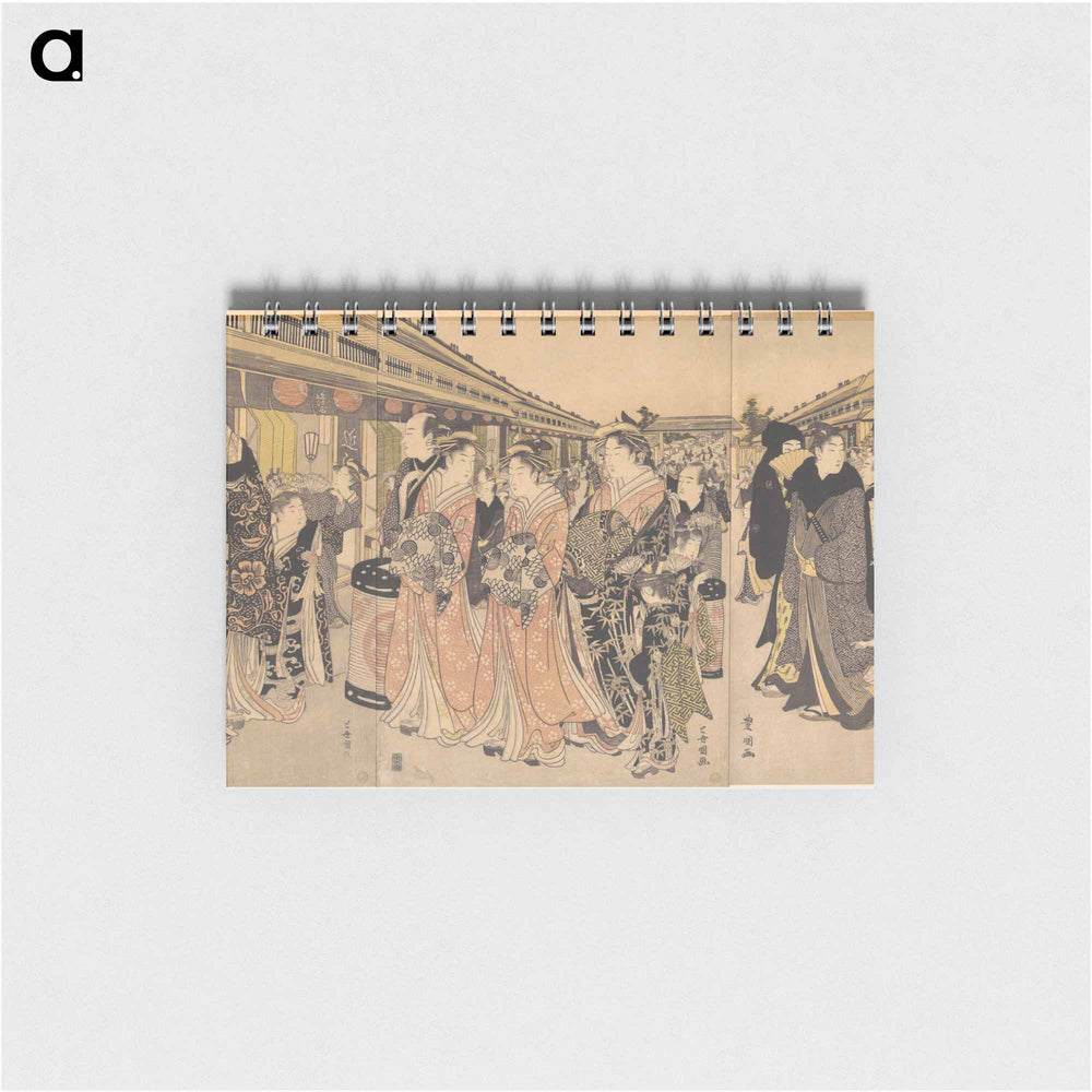 アートメモ帳-Courtesans Promenading on the Nakanochō in Yoshiwara
 - 歌川 豊国 Memo.