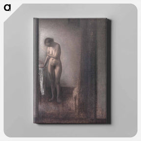 アートパネル-Standing Female Nude - ヴィルヘルム ハンマースホイ Canvas.