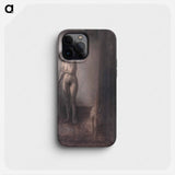 Standing Female Nude - ヴィルヘルム ハンマースホイ Phone Case.