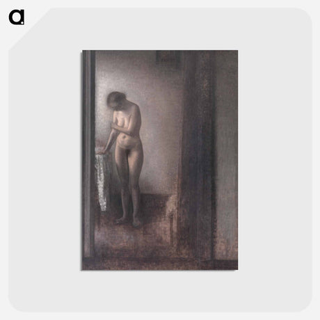 アートポストカード-Standing Female Nude - ヴィルヘルム ハンマースホイ Postcard.