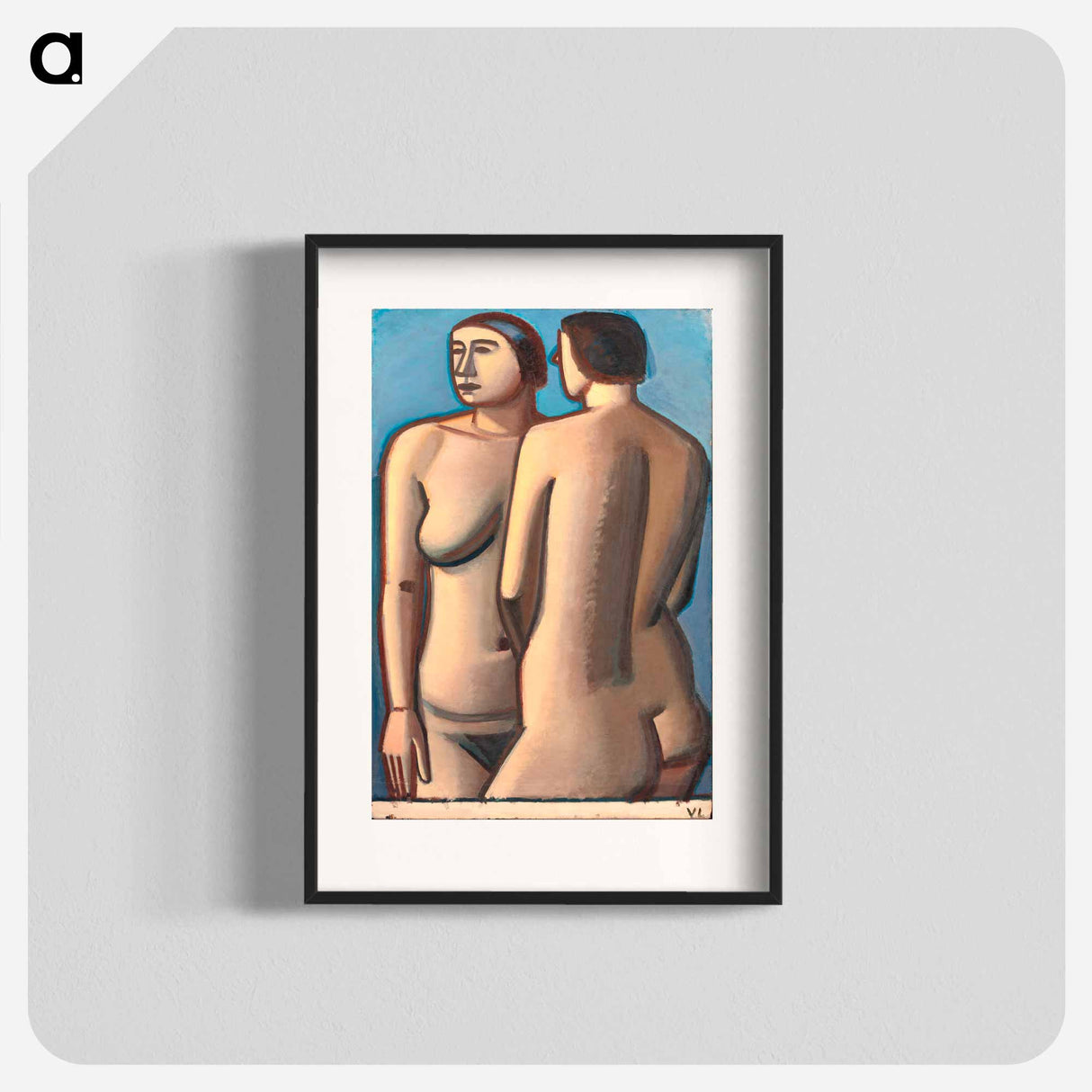 Two Female Nudes - ヴィルヘルム ルンドストローム Poster.