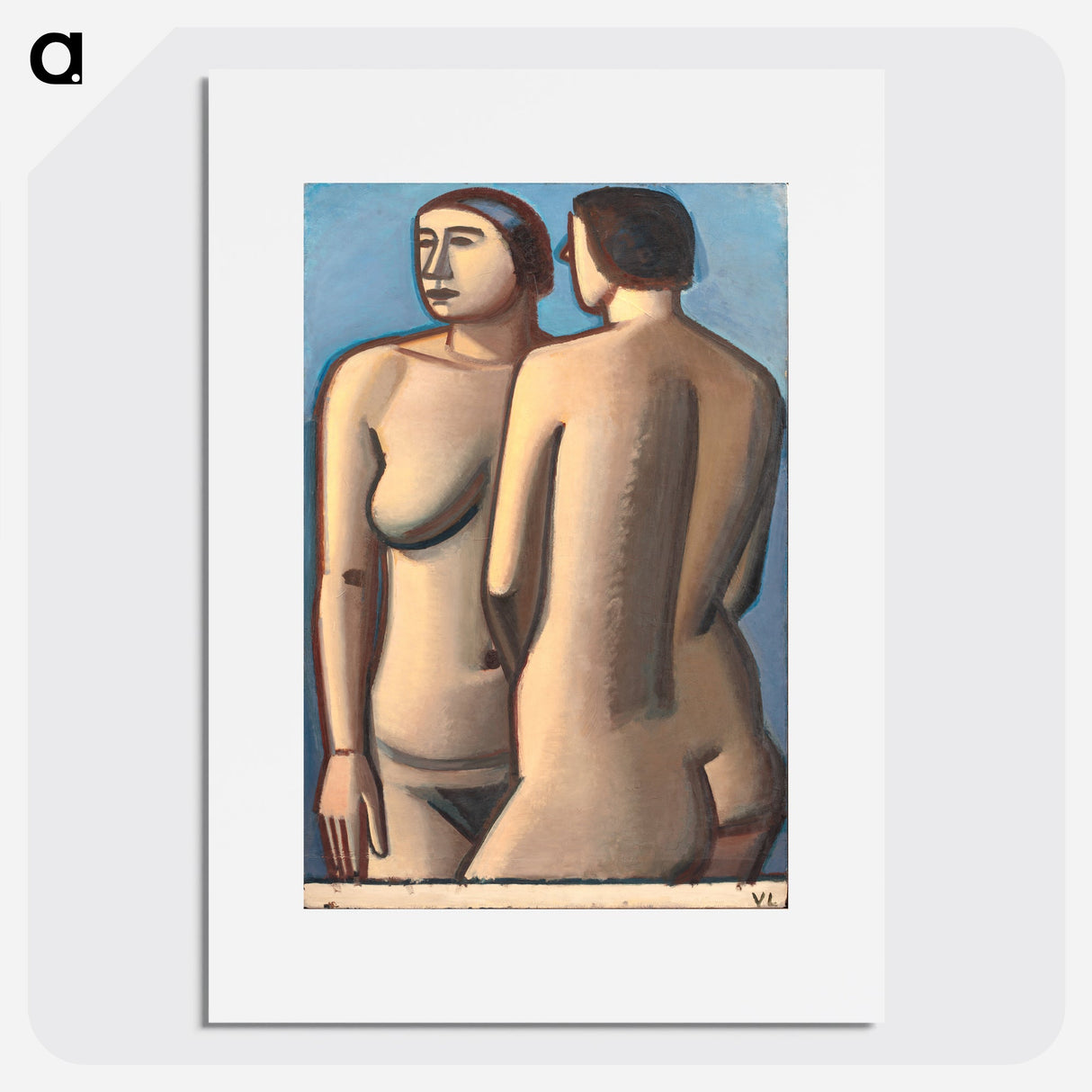 Two Female Nudes - ヴィルヘルム ルンドストローム Poster.